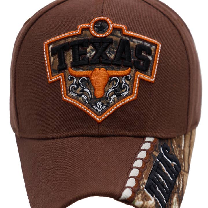 Cap Zone - Wholesale Baseball Cap - Unisex - Texas Longhorn Embroidered Twill Acrylic Baseball Cap11