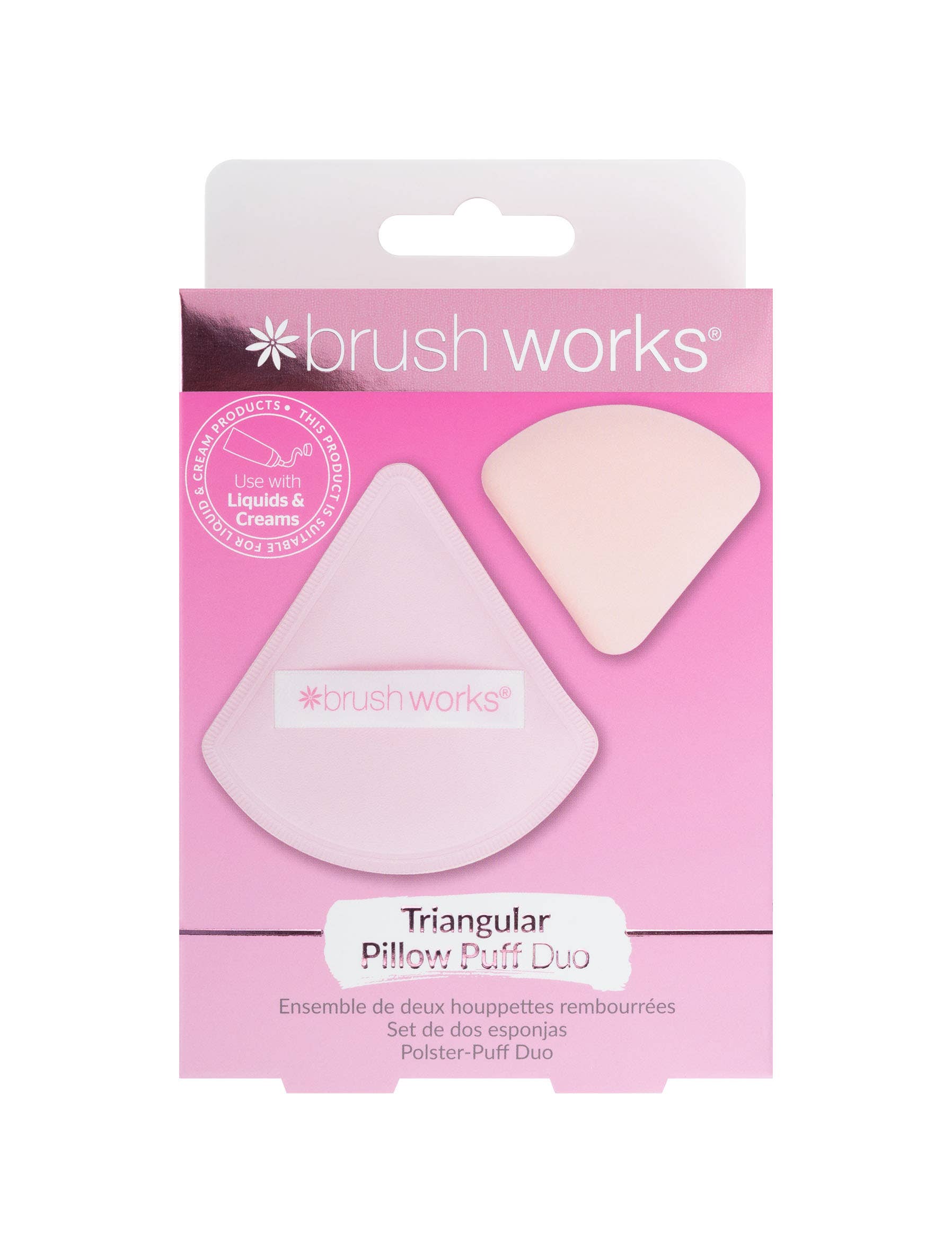 Soinvogue – Esponja/misturador de maquilhagem por atacado – Almofada Triangular Puff Duo0