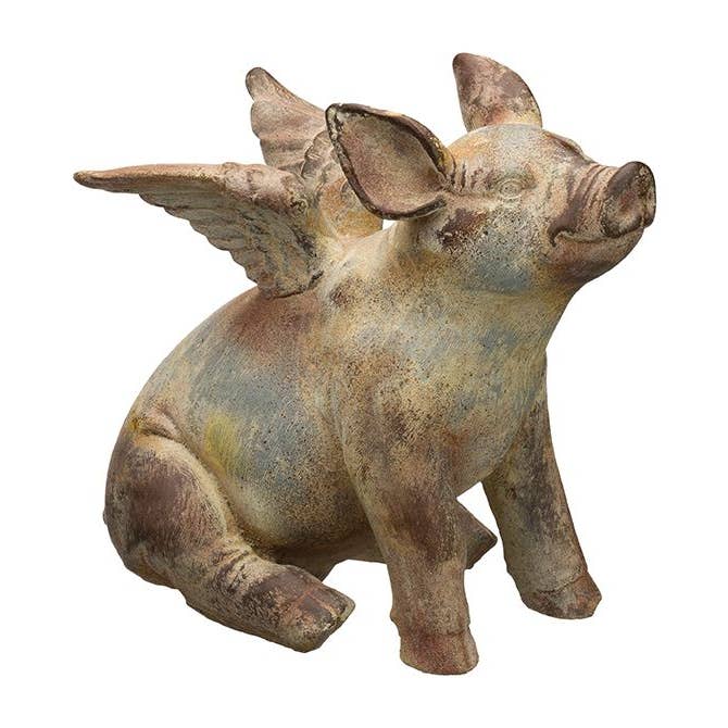 Regal Art & Gift - Wholesale Outdoor Ornament/Decor - Flying Pig Statue 11"