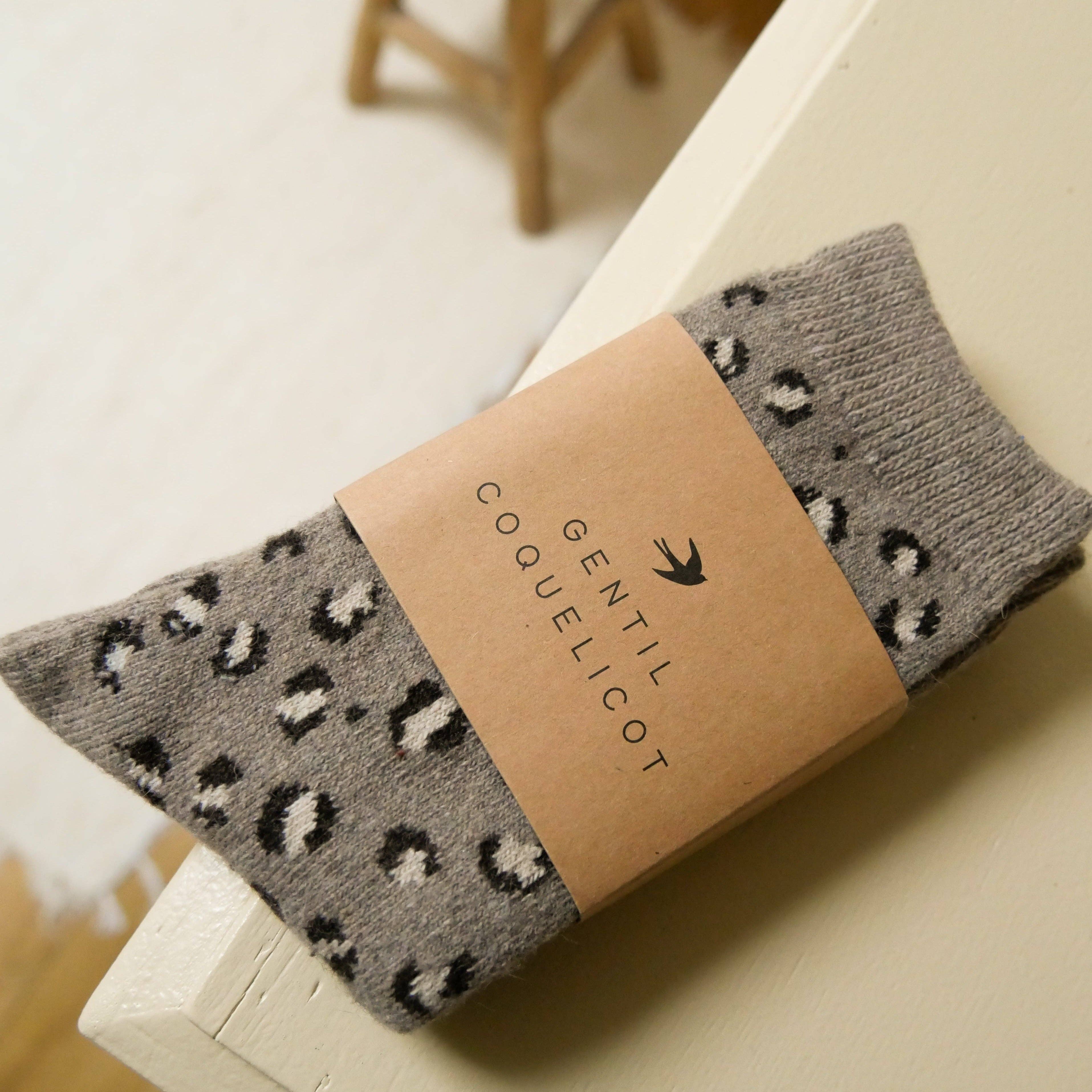 Gentil Coquelicot Paris – Großhandel Socken – Damen – Socken mit Leopardenmuster6