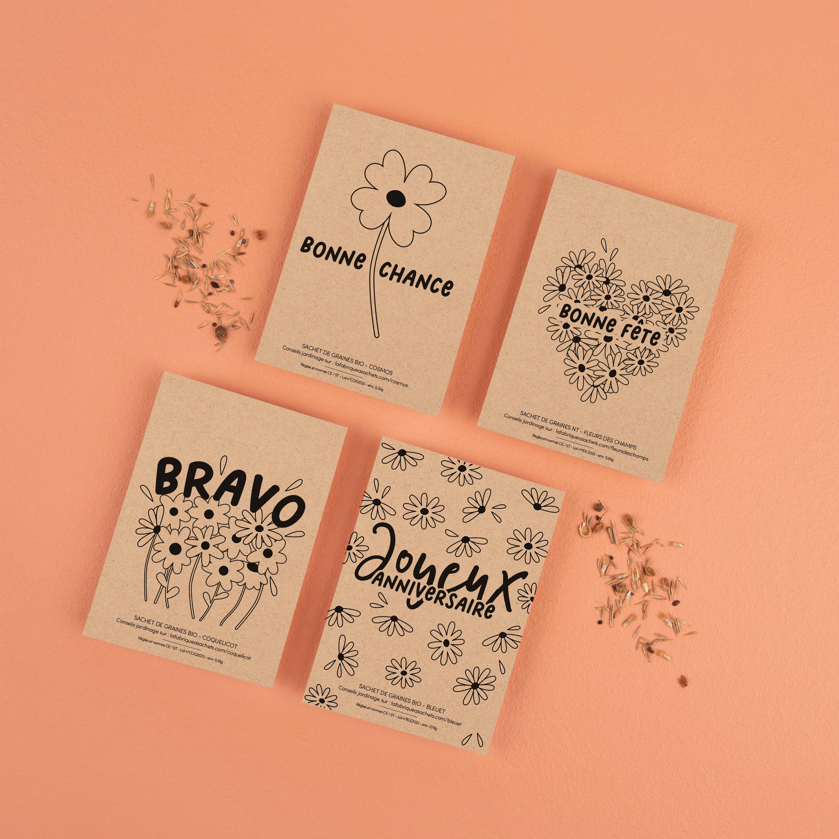La Fabrique à Sachets - Wholesale Plant Seeds - Happy Holidays - Wildflower Seed Packet1