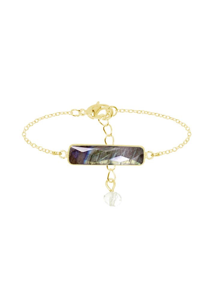 Labradorite Bar Bracelet - GF for wholesale by Zoey Simmons
