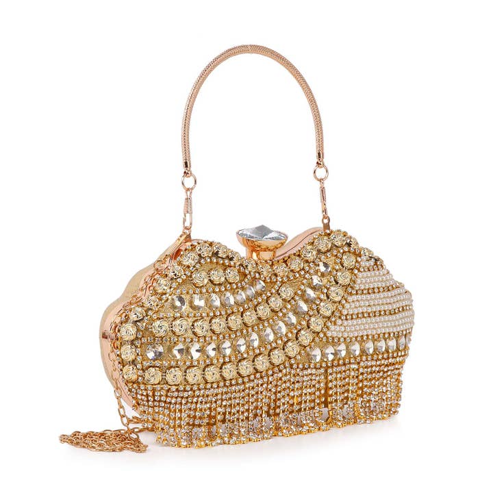 Handbag Factory Corp - Wholesale Clutch Bag - Women's - Dazzling Multi Stone Evening Bag