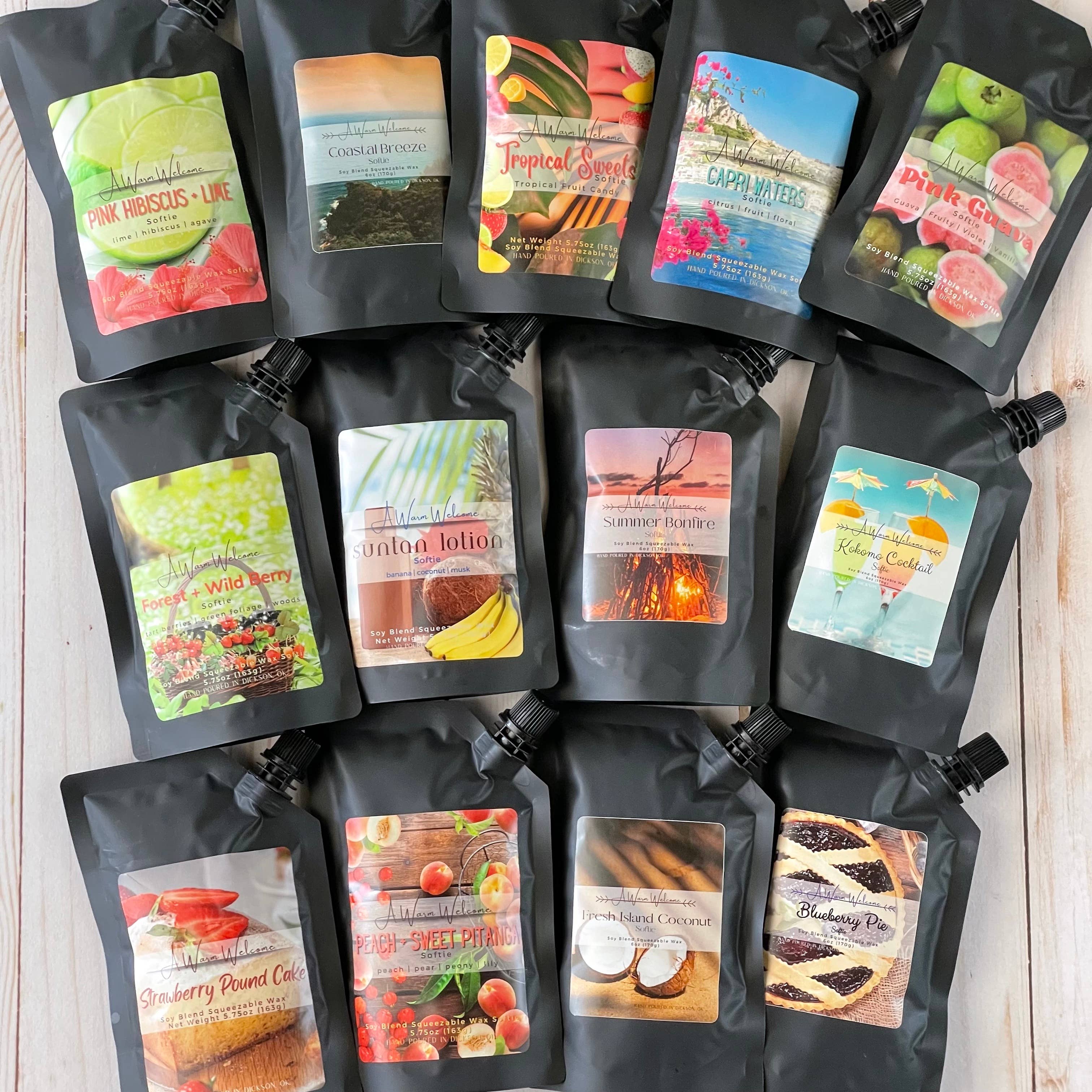 A Warm Welcome - Wholesale Wax Melt - Pink Hibiscus + Lime Softie | Super-Scented Squeeze Wax3