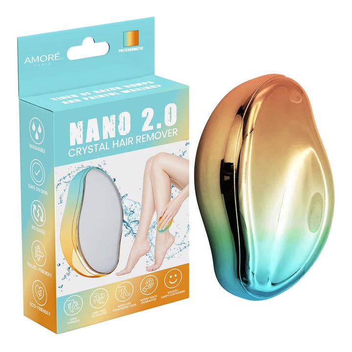 The American Gift Company (TAGCO) - Wholesale Electronic Skincare Device - HANDHELD CRYSTAL NANO BLADE-LESS HAIR SHAVER - POLYCHROMATIC