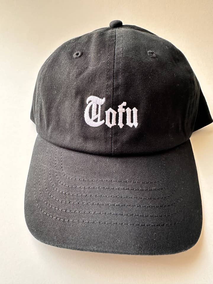 Tofu Embroidered Dad Hat for wholesale by Hold Steady Designs