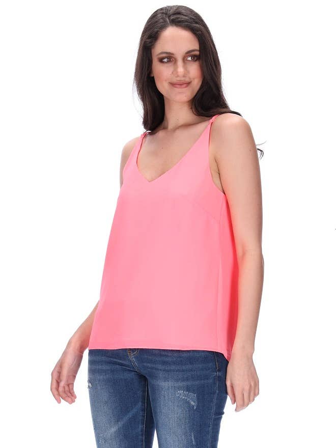 Hadley Singlet Fluro Pink for wholesale by Augustine