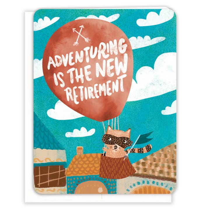 Abenteuer ist die neue Ruhestandskarte für den Großhandel von Paper Loop | Hand-Painted Greeting Cards