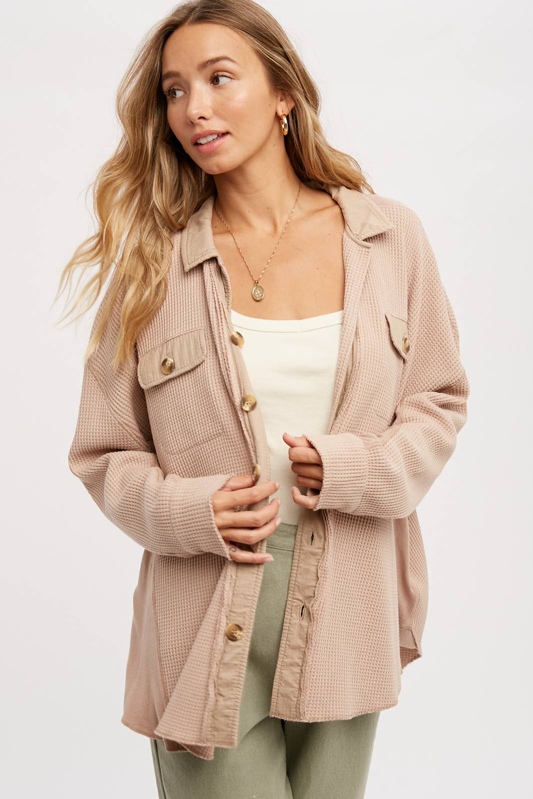 Bluivy – wholesale Jacket – Women's – SLOUCHY WAFFLE KNIT JACKET2