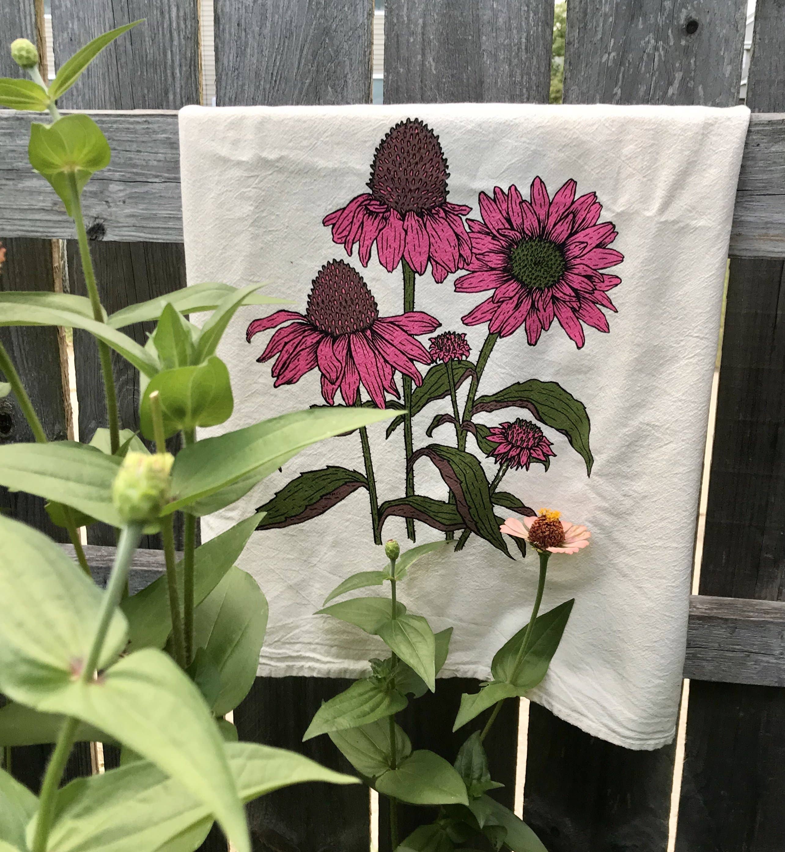 Stacey Malasky - Wholesale Tea Towel - Echinacea Tea Towel1