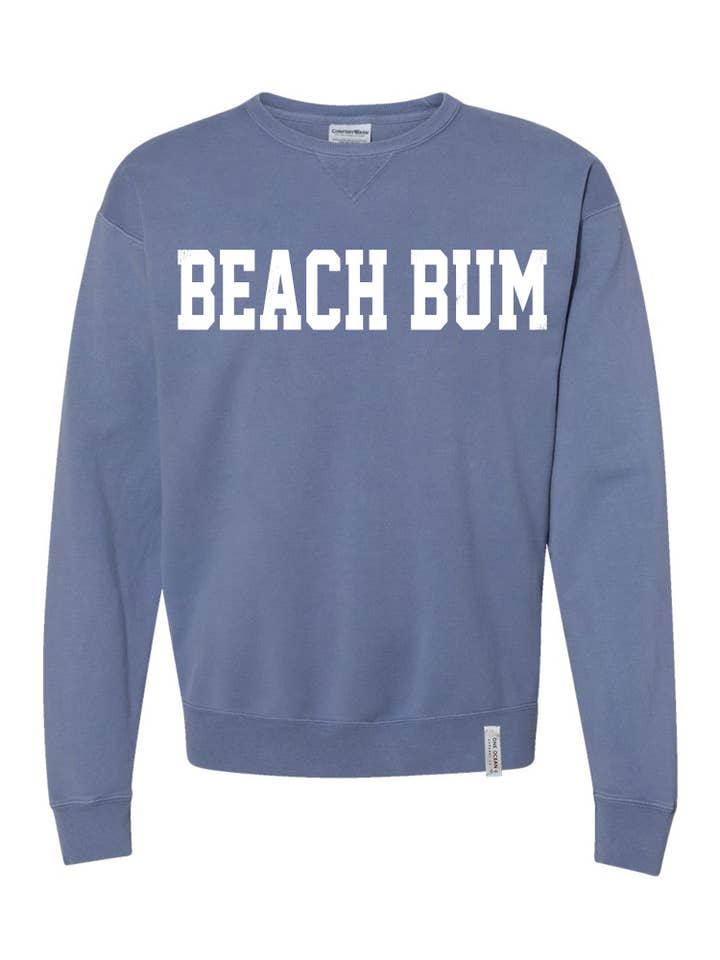 One Ocean Apparel Co.. - Wholesale Graphic Sweatshirt - Unisex - BEACH BUM Crewneck - CUSTOM COLORS5
