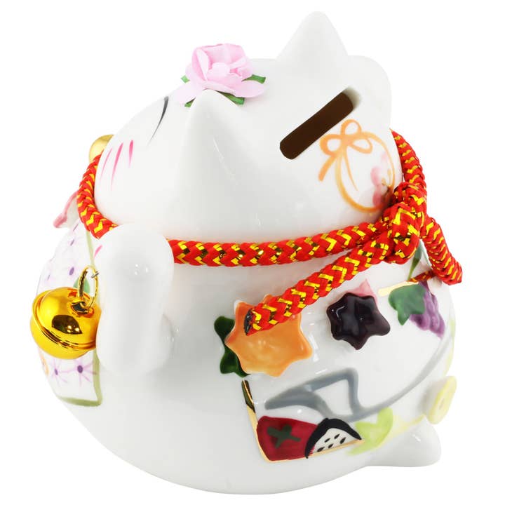 Tribal Trade GmbH - Wholesale Decorative Figurine - Ceramic Money Box Porcelain Maneki-Neko Lucky Cat 041