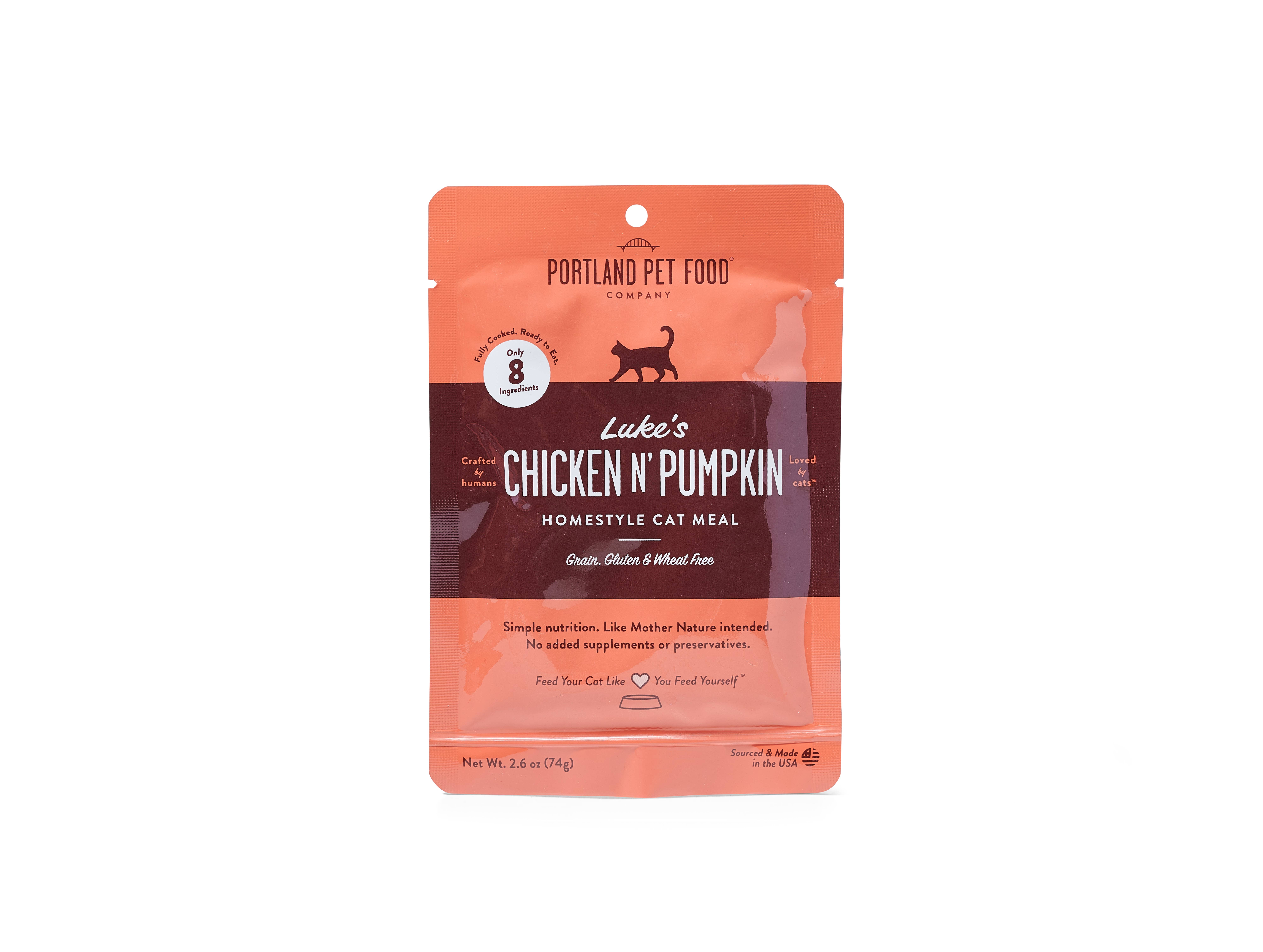 Portland Pet Food Company - Wholesale Pet Food - Cat - Luke's Chicken N' Pumpkin Human Grade Fresh Wet Food 0