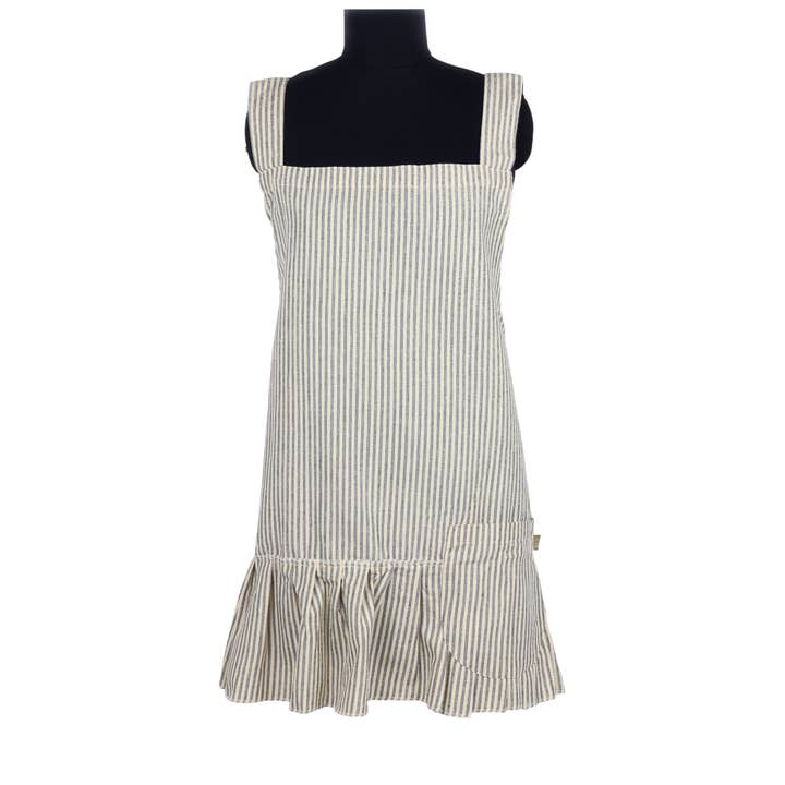 Grembiule Pinafore a Righe Manor - Blu Navy per la vendita all'ingrosso da parte di Raine & Humble