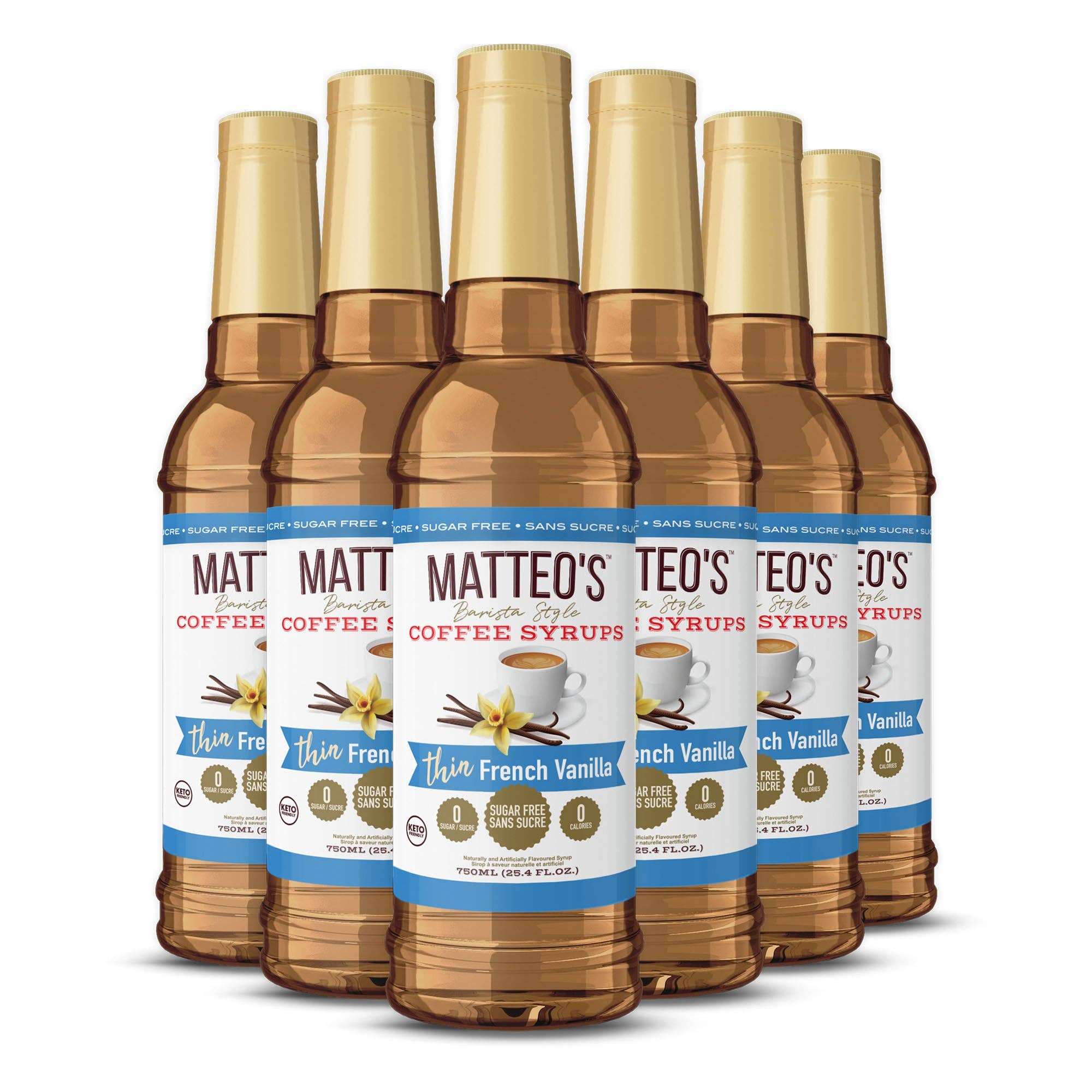 Matteo's - Wholesale Iced Coffee/Cold Brew - Sugar Free Coffee Syrup, French Vanilla6