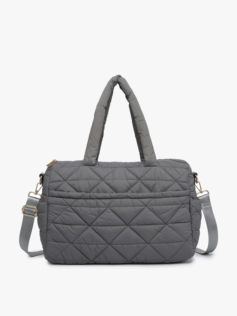 Jen & Co. - Wholesale Satchel - Women's - M2170 Billie Quilted Nylon Satchel0