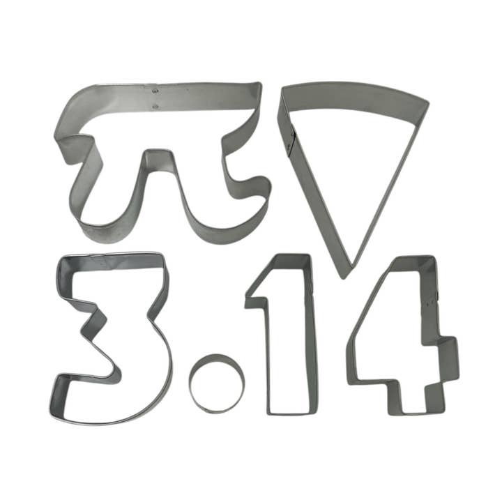 Pi day, Pie Day 6 Pc Set USA Tin Plate Steel for wholesale by CookieCutter.com