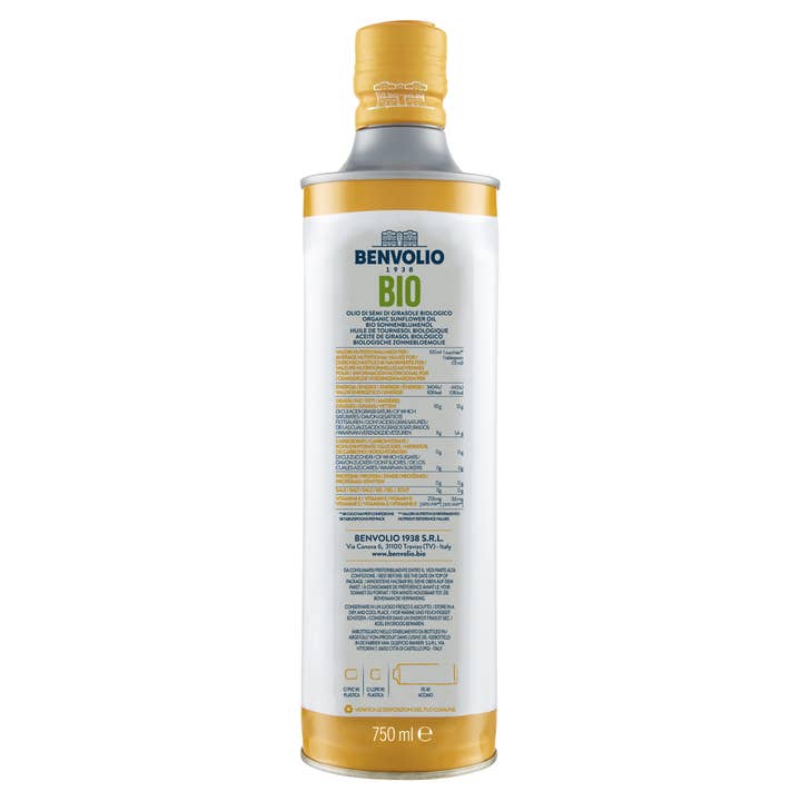 BENVOLIO 1938 SRL – Großhandel Olivenöl – BIO-Sonnenblumenöl 750ml - Benvolio 1938