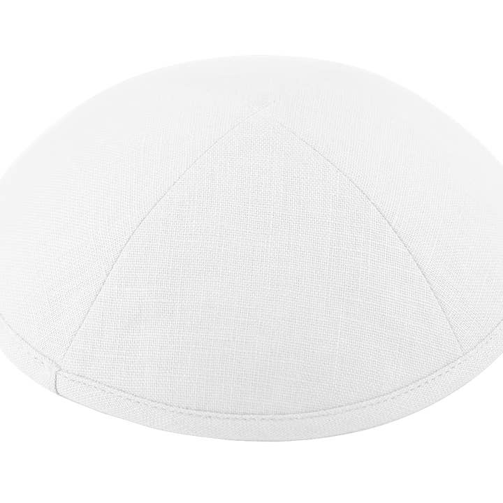Kippot bianche di lino per la vendita all'ingrosso da parte di Kippot World