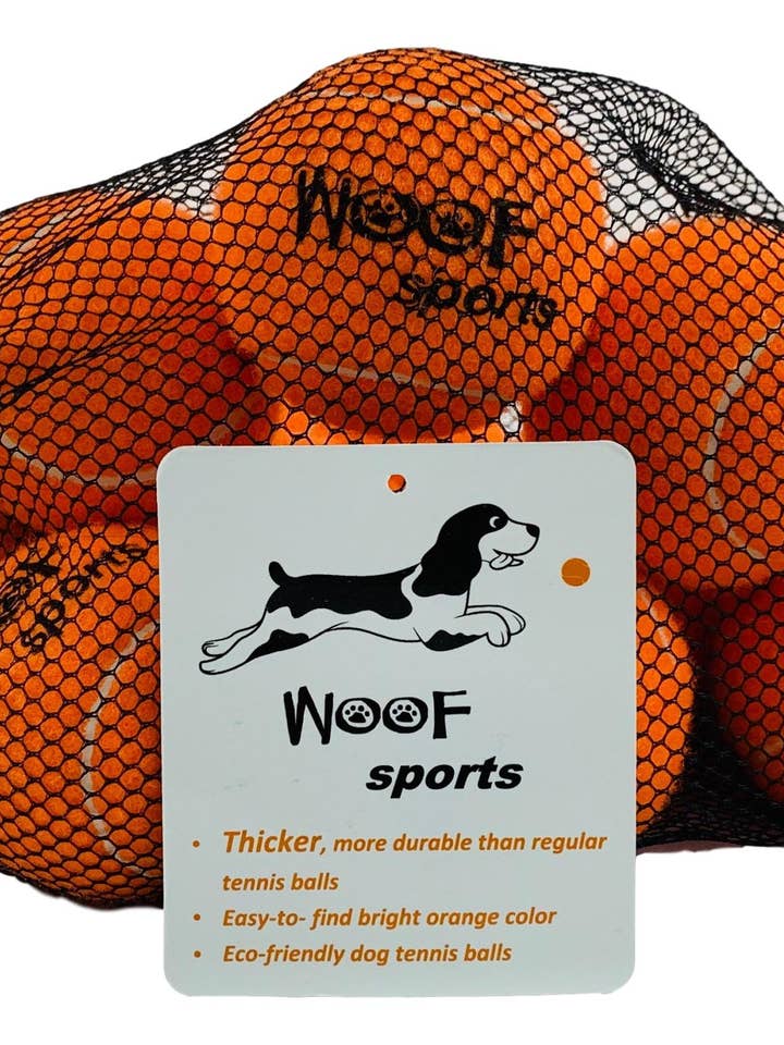 Hundetennisbälle (12 Bälle pro Beutel) für den Großhandel von Woof Sports