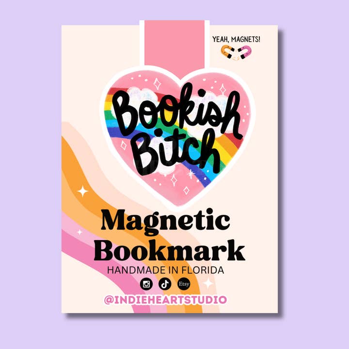 Bookish B*tch Magnetic Bookmark for wholesale by Indie Heart Studio