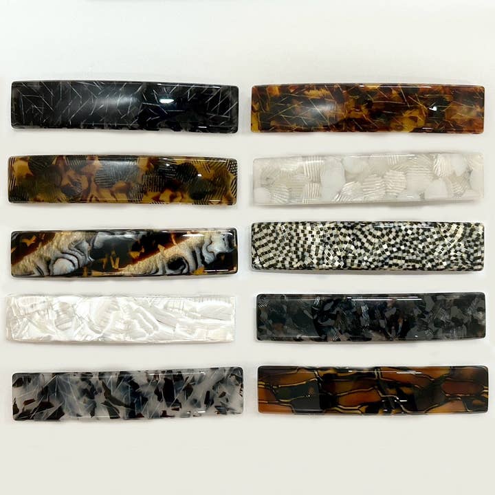 Barrette française rectangulaire pour la vente par Medusa's Heirlooms