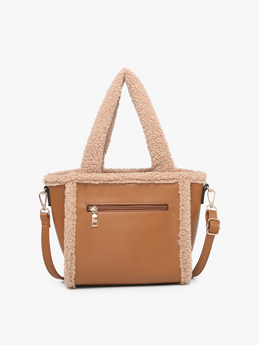 Jen & Co. – Großhandel Satchel – Damen – JN2378 Helsinki Sherpa Trim Satchel/Umhängetasche7