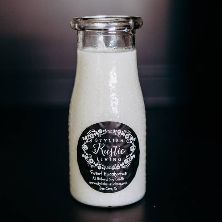 Sweet Eucalyptus Soy Candle for wholesale by Stylish Rustic Living