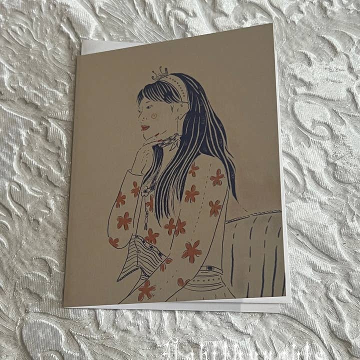 Byul, Hanbok (2) Folded Card for wholesale by Nabithoughts