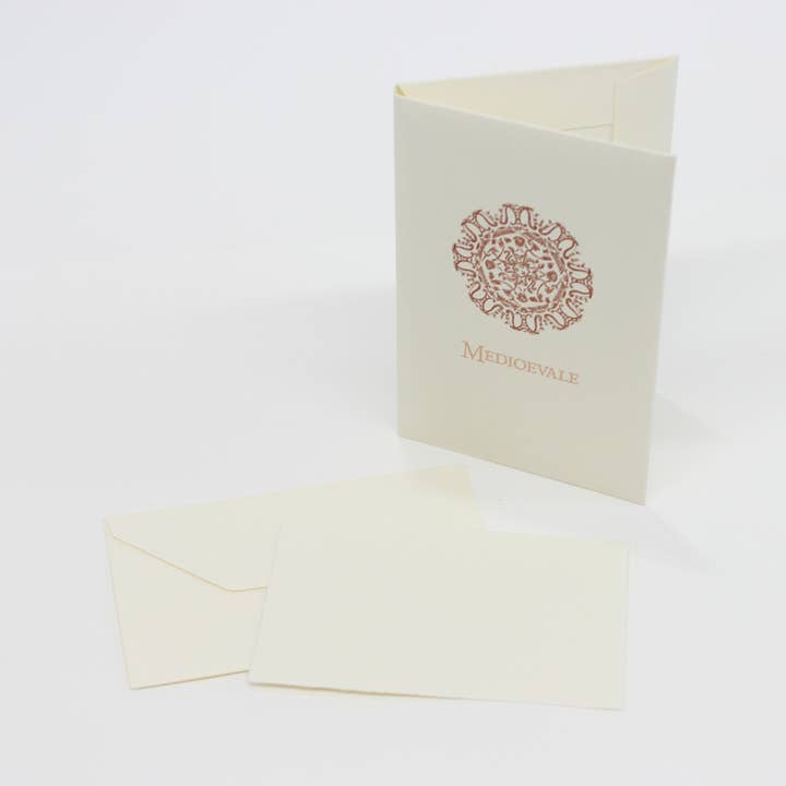 San Lorenzo Design - Wholesale Stationery/Notecard Set - Medioevale Deckled Edge Cards, Medium, White or Ivory1