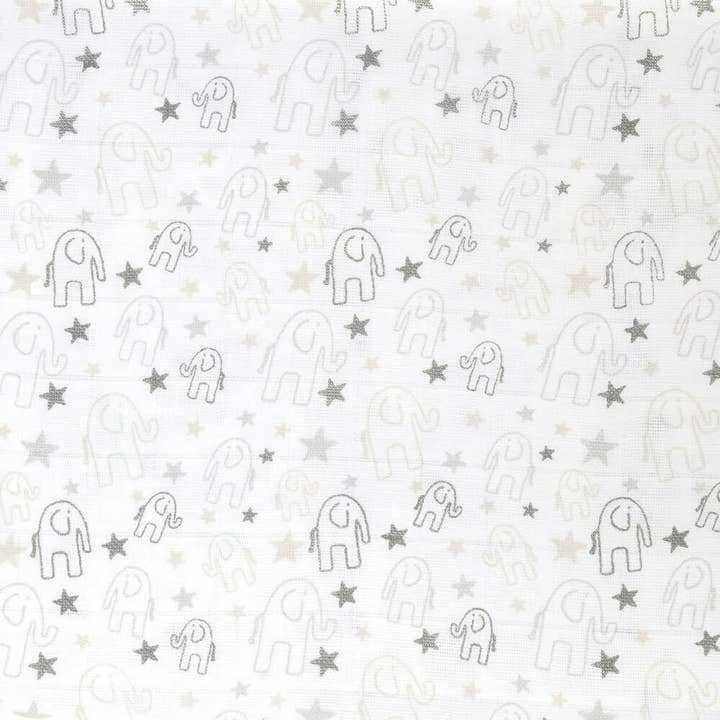 White Grey Elephant Muslin for wholesale on Faire