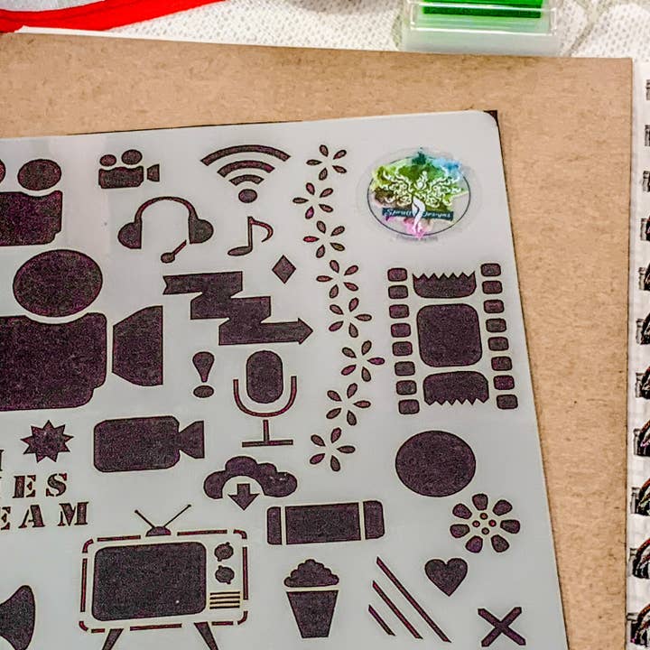 Spratt's Designs – wholesale Stencil/craft die – Film & TV Journal Stencil for Series Planning and Crafts3