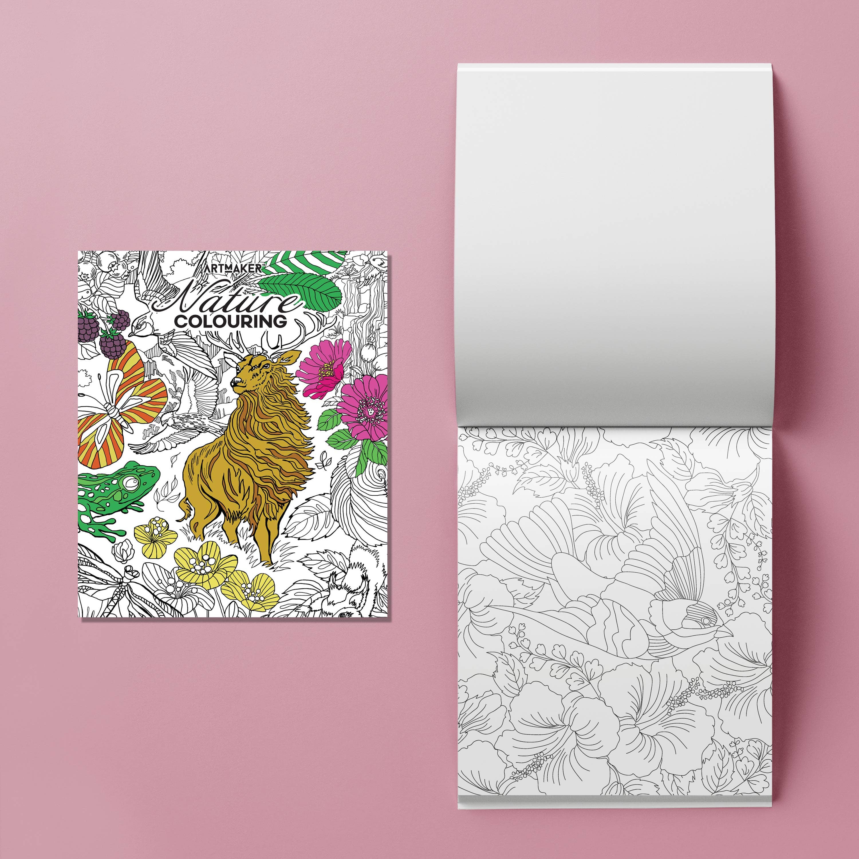 Hinkler Australia - Wholesale Colouring book – Adult - Art Maker Nature Colouring2