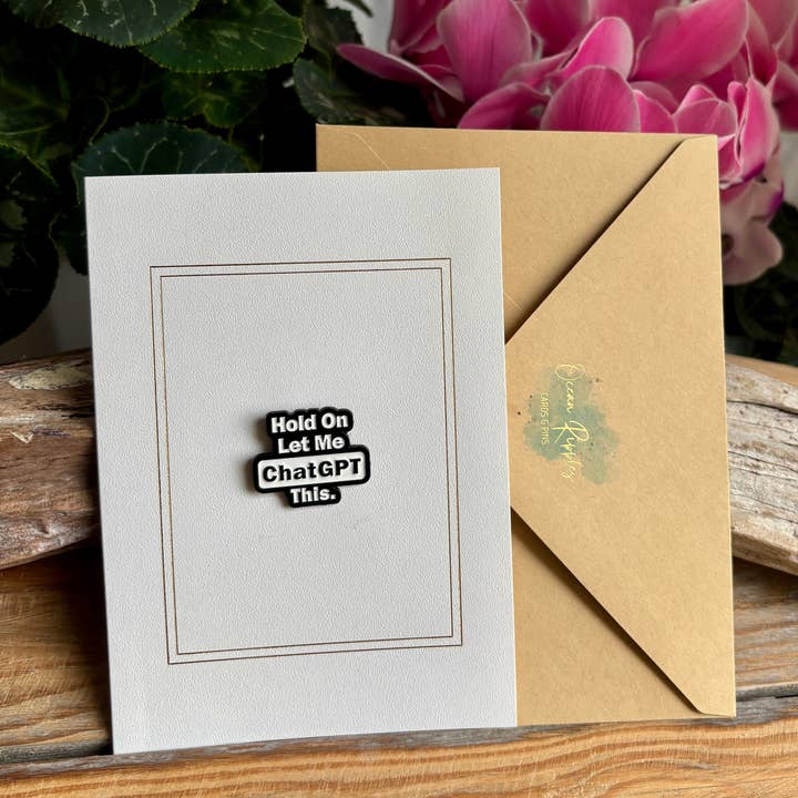 Hold On... Enamel Pin Badge Gift with Message Card for wholesale by Ocean Ripples