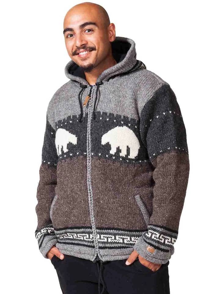 Polar Bear Cardigan for wholesale by Ark Imports