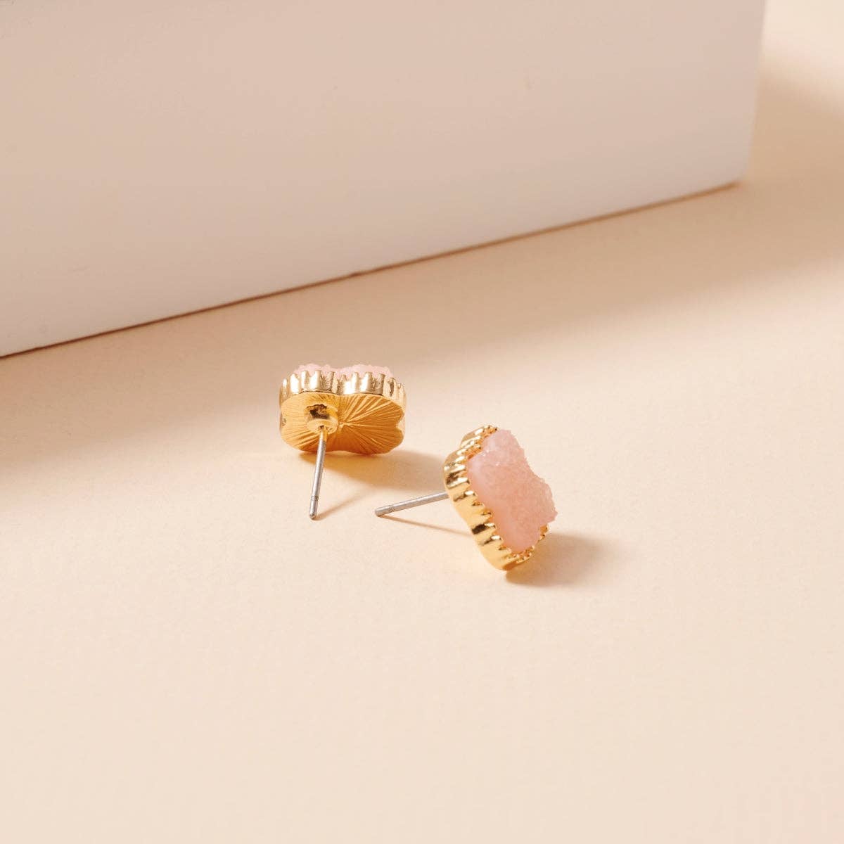 Frem - Wholesale Stud/Post Earrings - Mini Druzy Flower Stud Earrings27