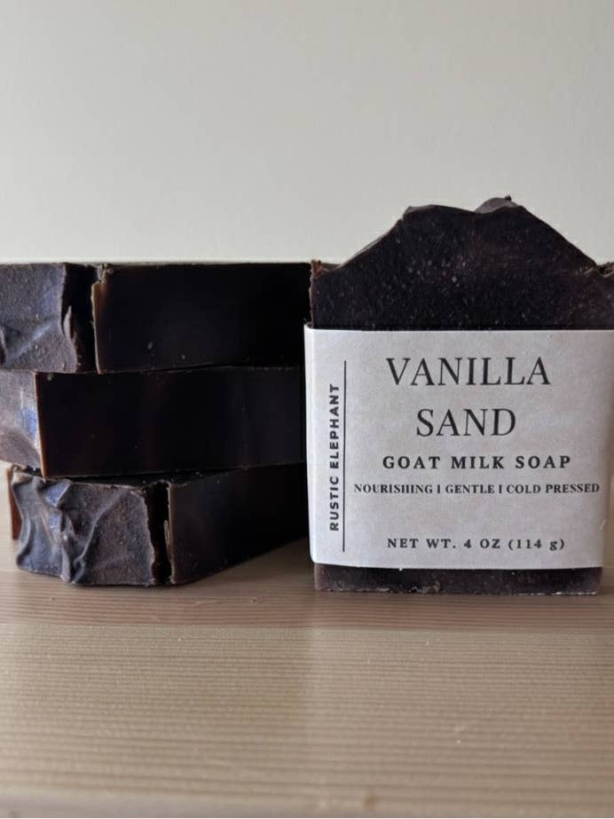 Vanilla Sand Goat Milk Soap for wholesale by Rustic Elephant