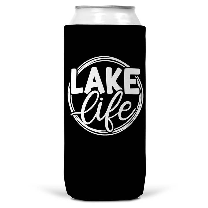 Wi-Wear - Wholesale Drink Huggers & Koozies - Lake Life SLIM CAN Coozie / Koozie for 12 Oz Slim Can