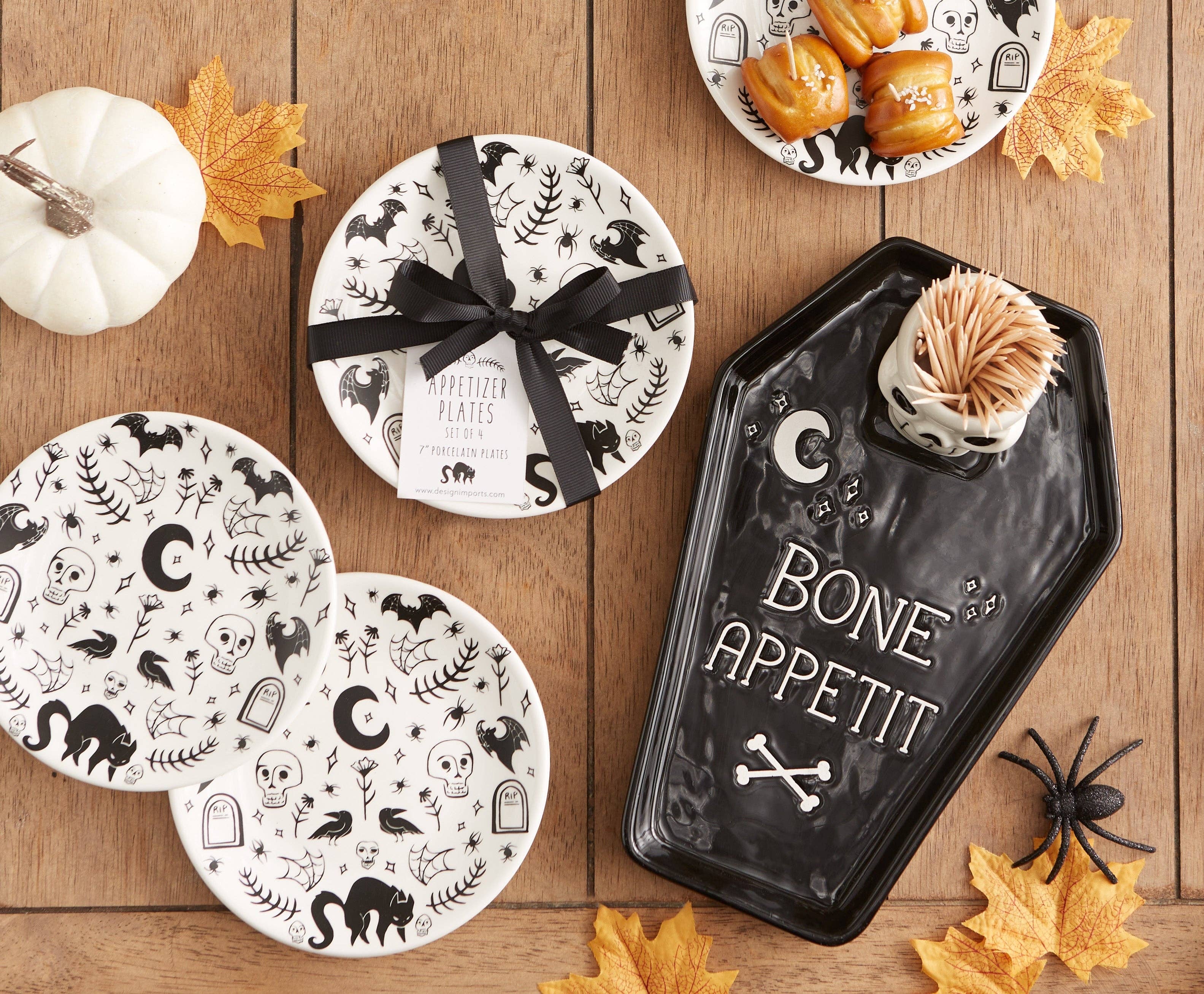 Design Imports - Wholesale Appetizer Serveware - Black Magic Appetizer Plate Set of 43