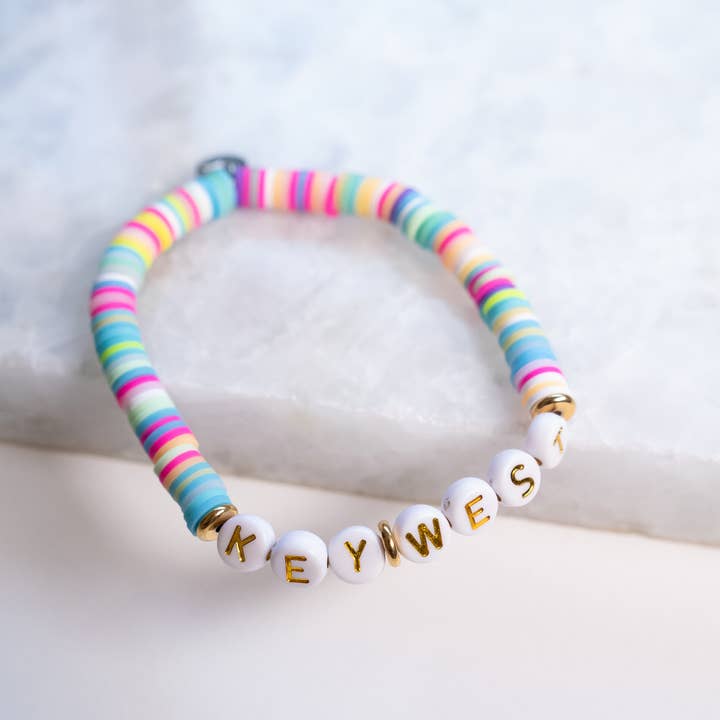 Haven - Wholesale Beaded bracelet - Customizable Letter Bracelet - Polymer Clay - Adult Size11