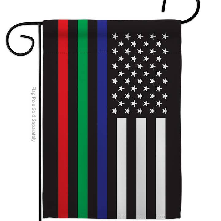 Two Group Flag Co - Wholesale Flag - US Thin Blue Green Red Line First Responders Police Flag