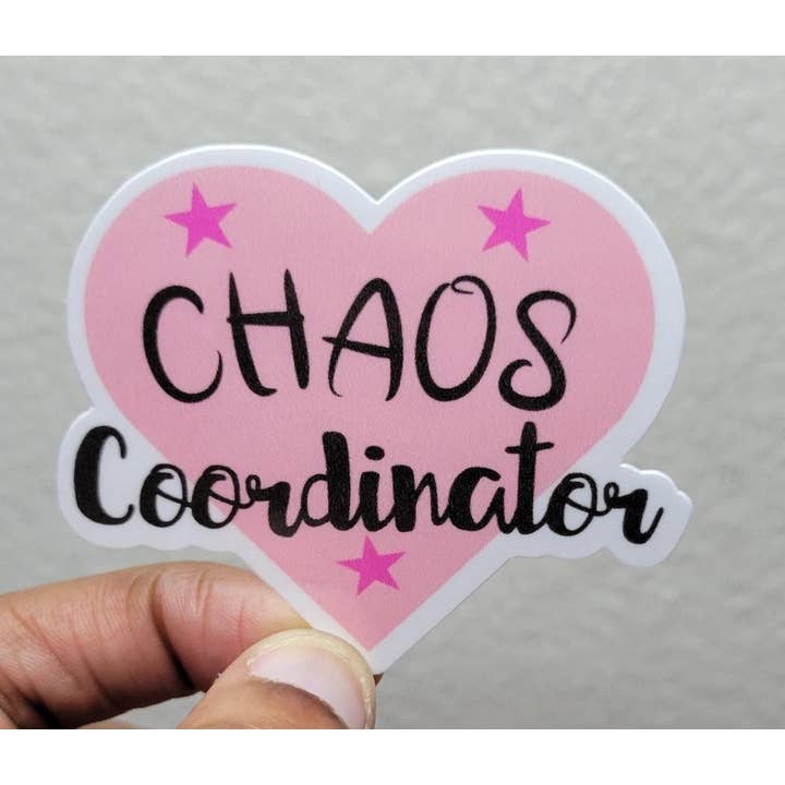 Pegatina en forma de corazón de Chaos Coordinator | Adhesivo para portátil | vinilo para venta al por mayor de CraftdeeD