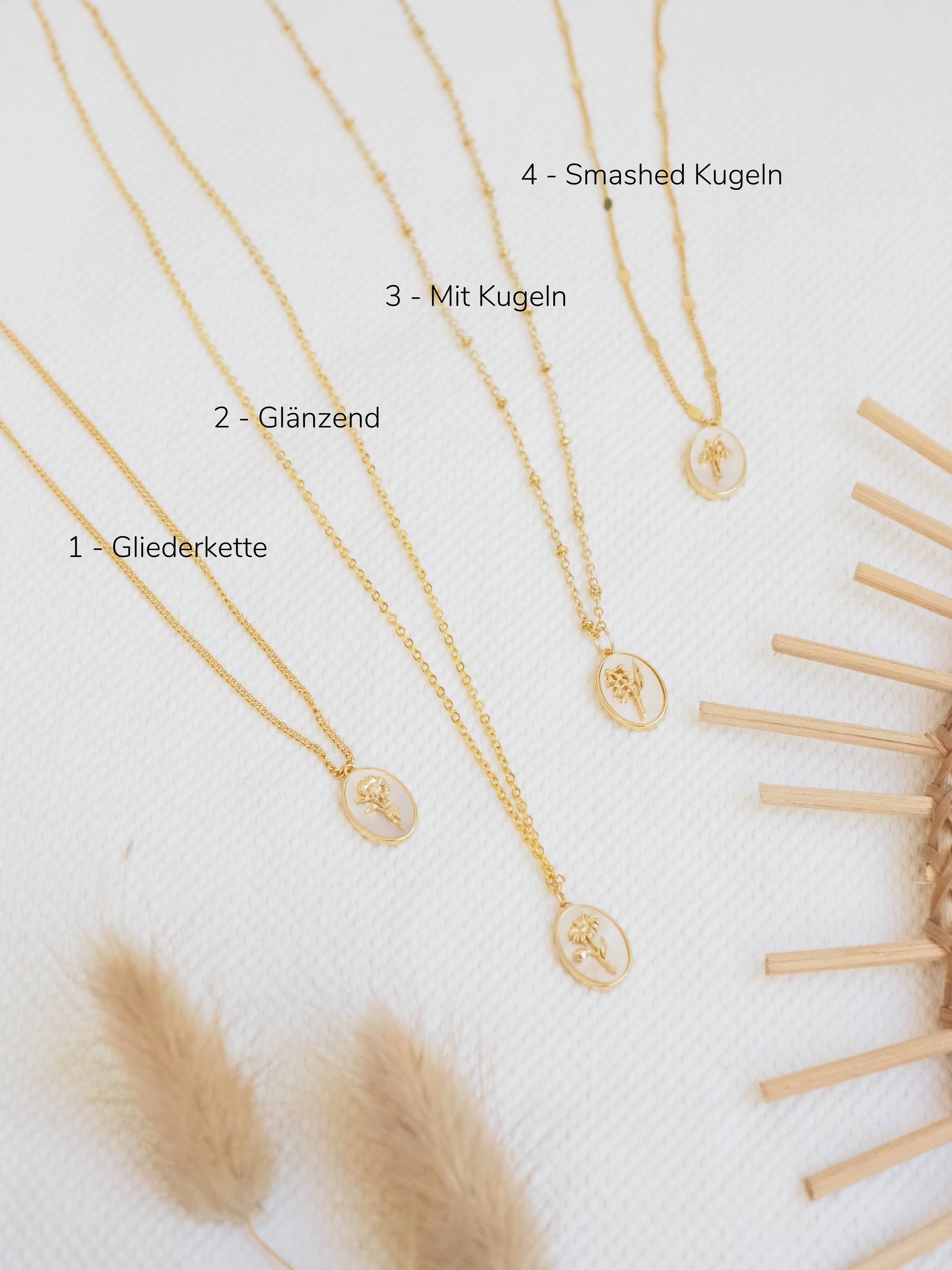 Ann & für mich - Venta al por mayor Collares con colgantes/abalorios - Collar flores de nacimiento Aster septiembre2