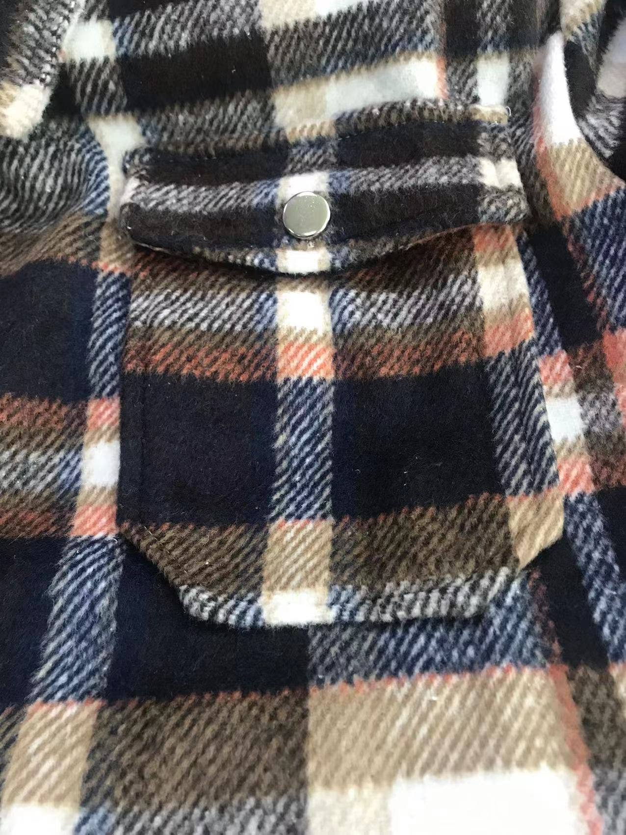 Sweetkama – wholesale Buttoned-down shirt – Women's – Sweetkama Color Block Long Sleeves Ladies Daily Plaid Shirt4