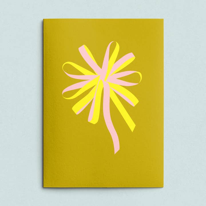Folded Card | Swirl Mustard for wholesale by Likestationery