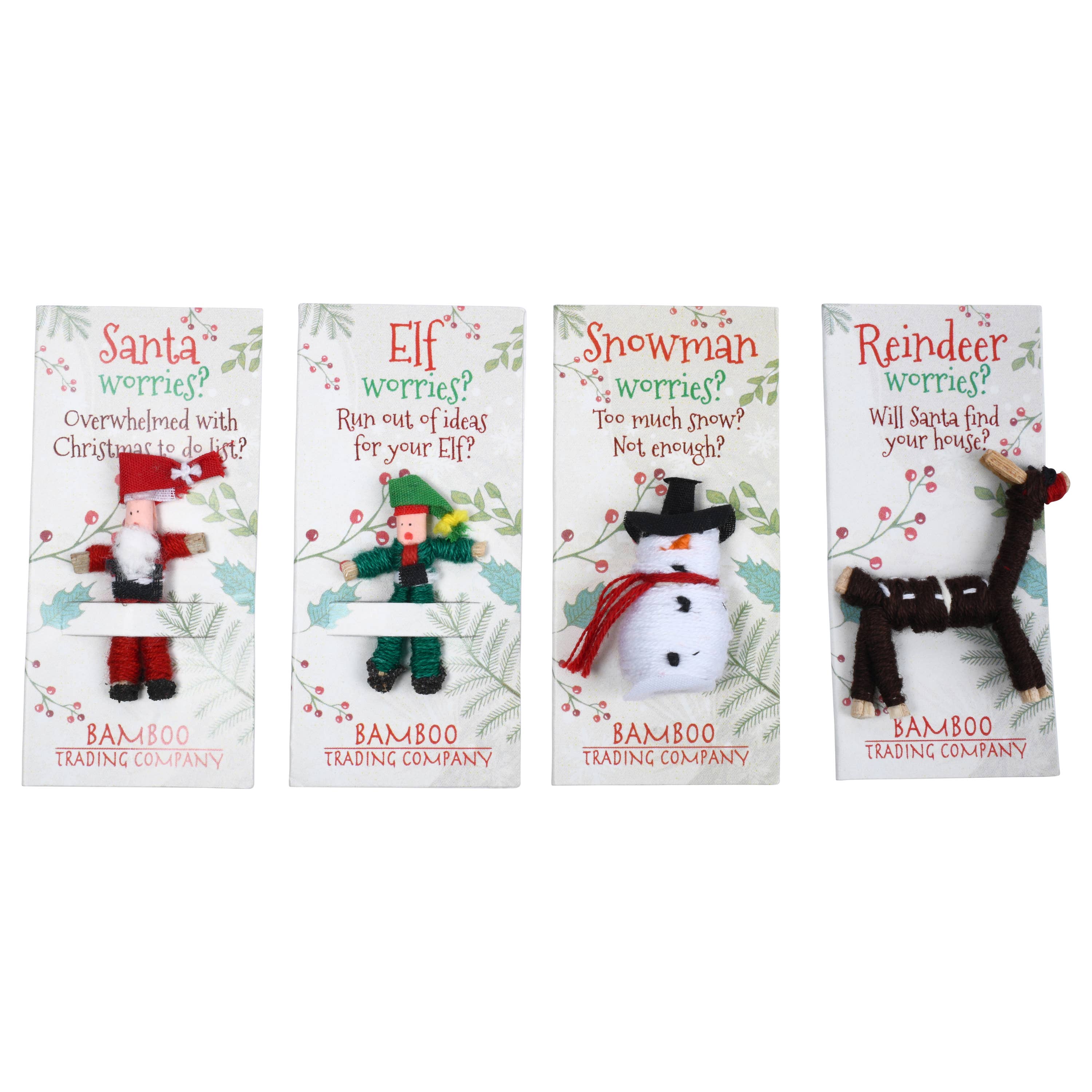 Bamboo Trading Company - Wholesale Decorative Figurine - Christmas Worry Doll Assortment1