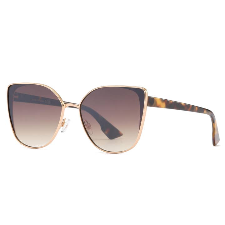 Dynasol Eyewear – Großhandel Sonnenbrille – Damen – Modische Katzenaugen-Sonnenbrille aus Metall