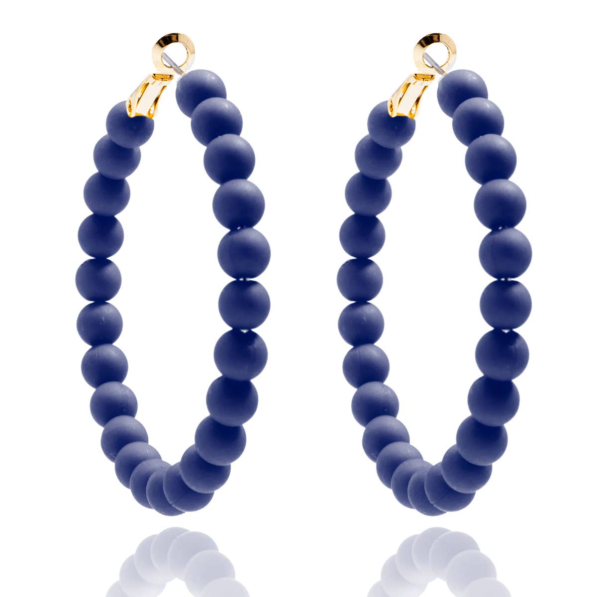 ZENZII Jewelry - Vente Créoles - Boucles d'oreilles créoles perlées mattes22