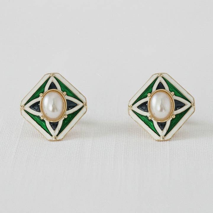 Orecchini Pendenti con Perle Geometriche Chic per la vendita all'ingrosso da parte di Ellemadera