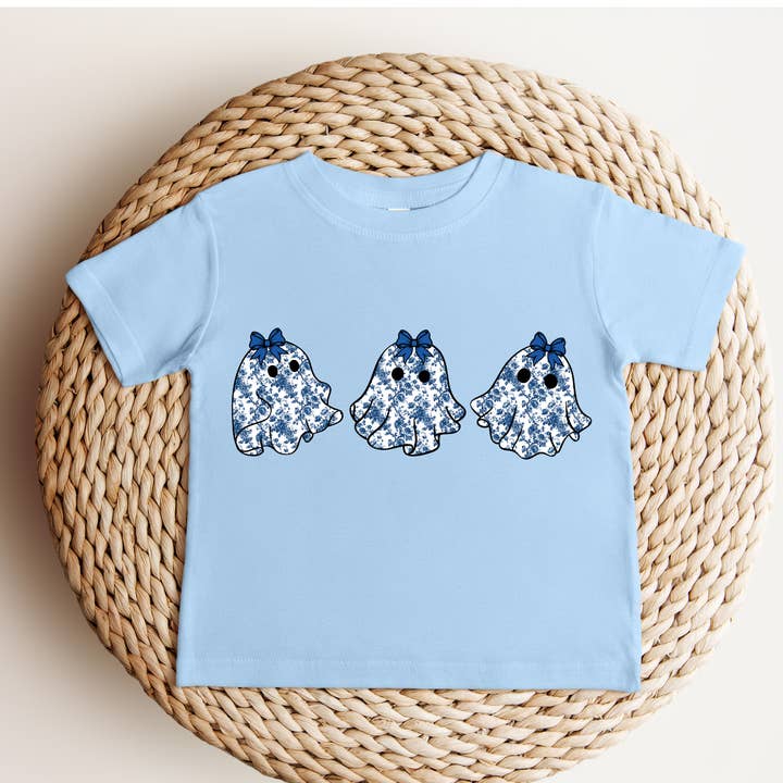 Coquette Toile Ghost Kids Tee for wholesale by Rowdy Rascal Boutique LLC